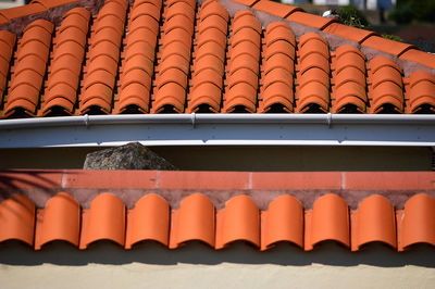 Row of roof tiles