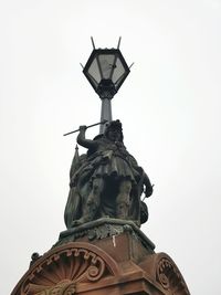 Low angle view of built structure against clear sky