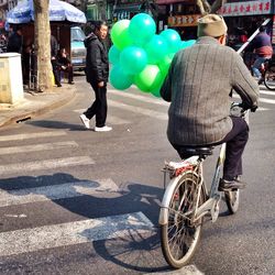 Man walking on street