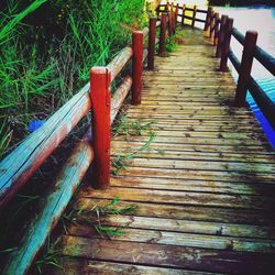 View of footbridge