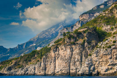 Panoramic view of landscape and mountains against sky