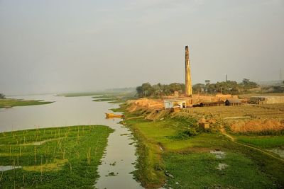 View of trees in water