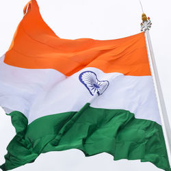 India flag flying high at connaught place pride, indian flag on independence day and republic day