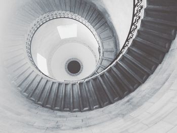 Low angle view of spiral staircase