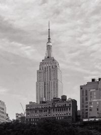 Low angle view of empire state building