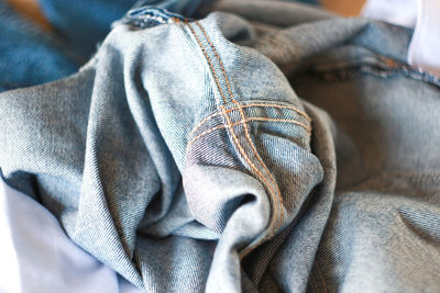 Low section of man wearing shoes