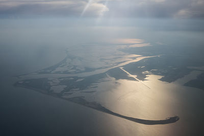 Aerial view of calm sea