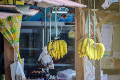 Close-up of fruits for sale at market stall