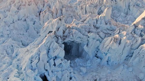 Full frame shot of snow covered landscape