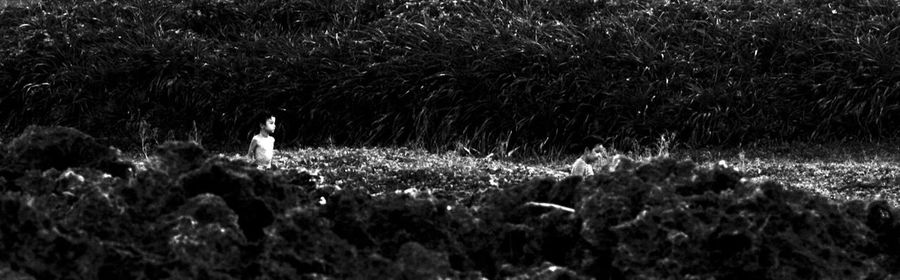 Woman standing on field