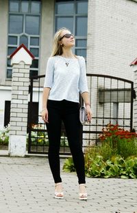 Full length of woman walking outdoors