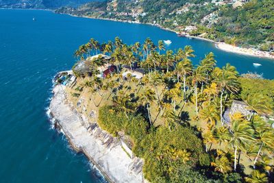 Aerial view of ilhabela beach, brazil