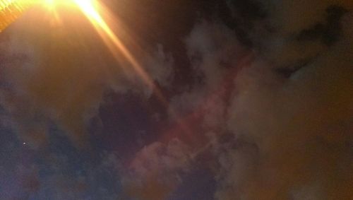 Low angle view of sky at sunset