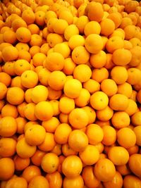 Full frame shot of oranges at market stall