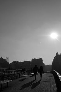 Sun shining through built structure