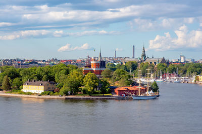 Scenic view of river against sky