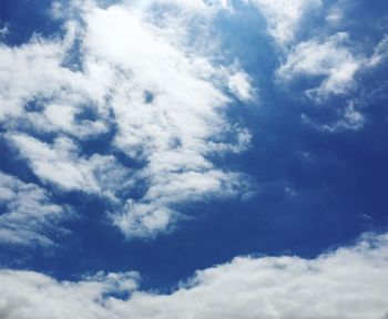 Low angle view of cloudy sky