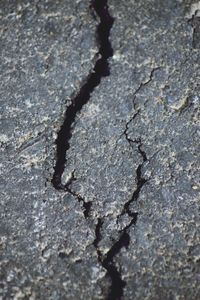 Full frame shot of cracked road