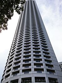 Low angle view of modern building against sky