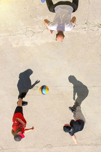 Low section of people playing