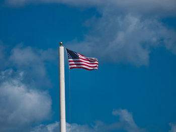 American flag flying in the wing