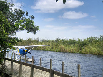 Scenic view of river against sky