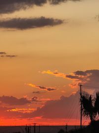 Clouds on an orange sky