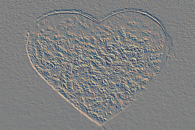 Close-up of heart shape on table