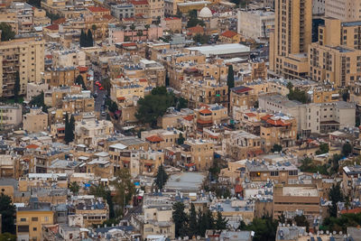 High angle view of townscape