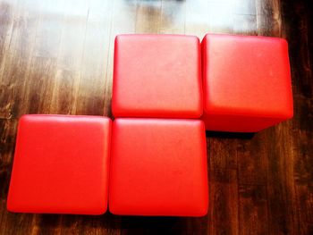 Close-up of multi colored pencils on tiled floor