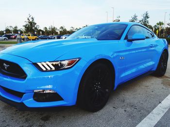 View of car against blue sky