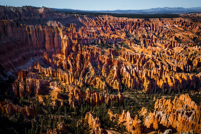 View of rock formations