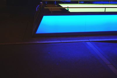 Illuminated blue light at night