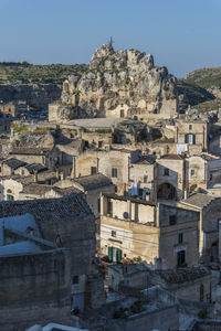 Sassi of matera. sasso barisano and houses in the rock. unesco world heritage site.