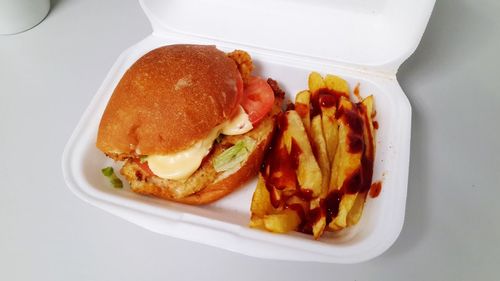 Close-up of served food