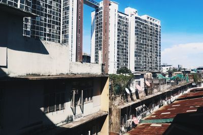 Buildings against sky in city