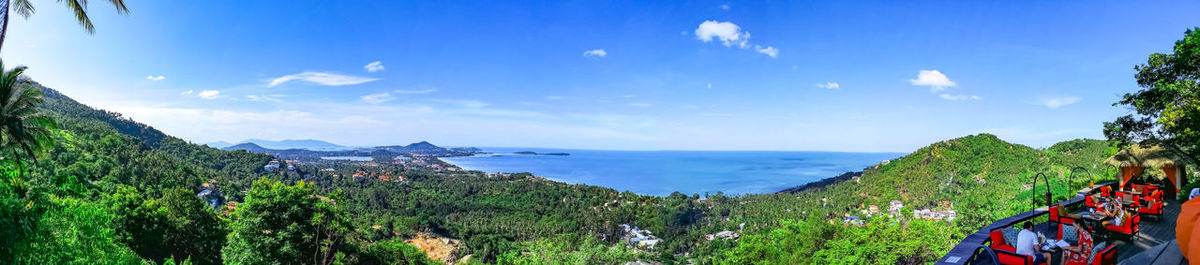 Panoramic view of sea against sky