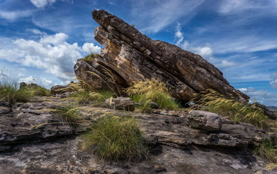 Scenic view of rock formations