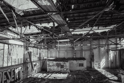 Interior of old abandoned building