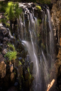 Scenic view of waterfall