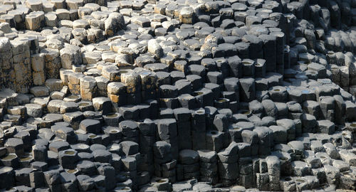 Detail shot of basalt columns