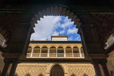 Low angle view of historical building against sky