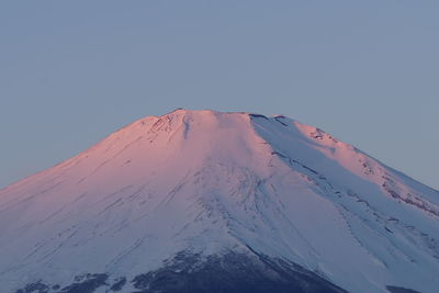 Scenic view of snowcapped mountain against sky