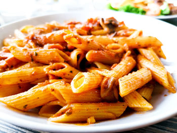 Close-up of meal served in plate