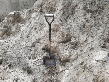 High angle view of chain on ground