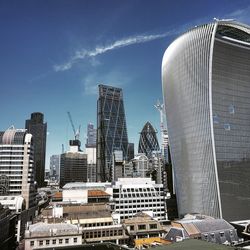 Modern cityscape against sky