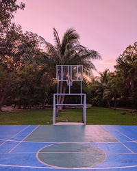 View of basketball hoop against sky