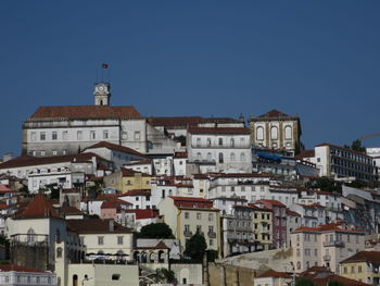 Residential district against sky