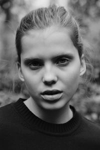 Close-up portrait of young woman