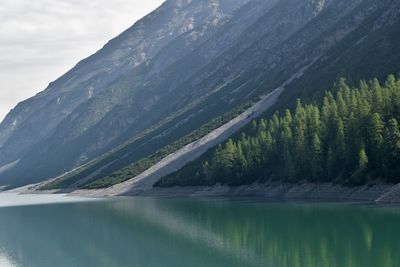 Scenic view of lake by mountains